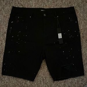 Black Fashion Nova (NovaMen) painted shorts